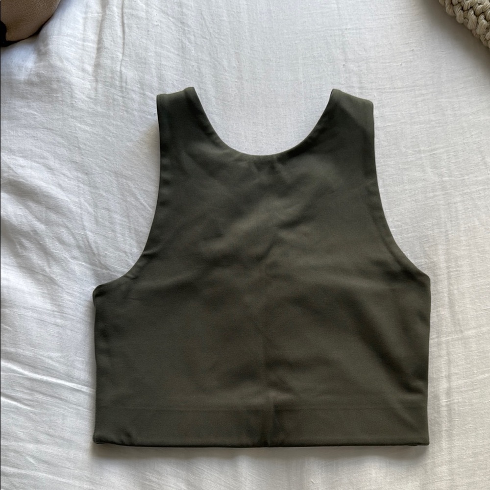 Girlfriend Collective Olive Green Tank Top